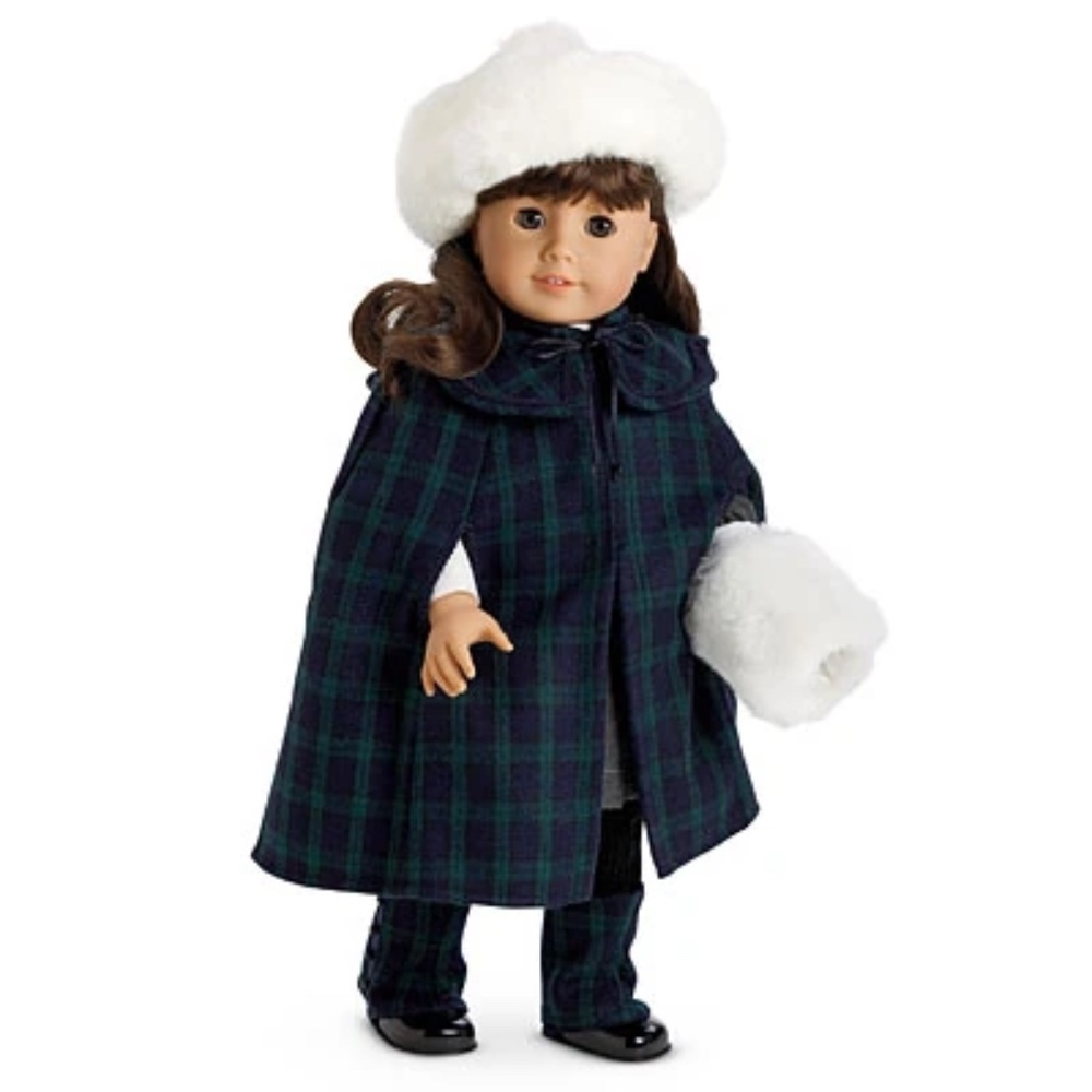 Samantha Parkington Plaid Cape & Gaiters (Pleasant Co) + Elegant Hat & Muff (AG)